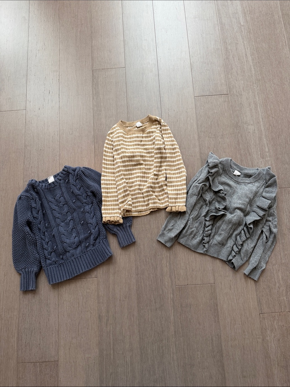 Gap Kid’s Knit Sweater Set- Gold, Grey, Blue
